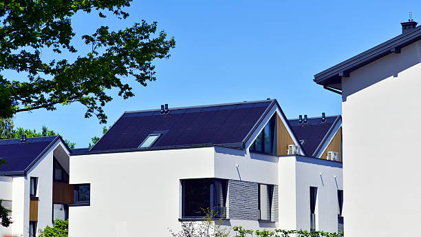 istock Residential homes with modern facade. 2219132018