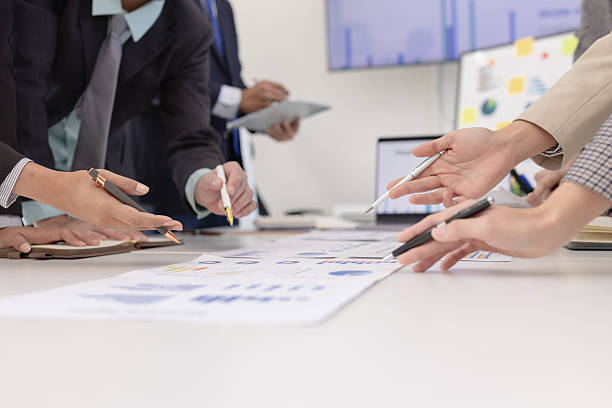 istock Group of businesspeople working plan analysis project brainstorm in modern office 2219134691