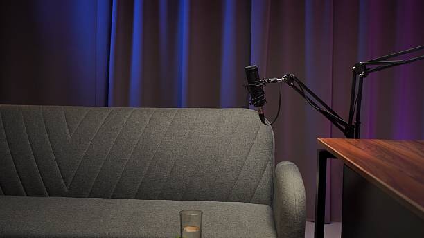 istock Engaging Podcast Interview Setup With Sleek Design and Inviting Atmosphere for Storytelling 2219139362