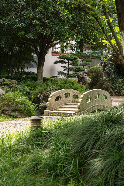 istock stone footbridge in an Asian garden 2219148910