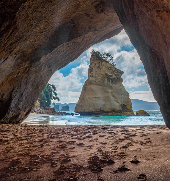 istock Extraodrdinary rock fromations, Cathedral Cove, Mercury Bay Marine Reserve, Coromandel Peninsula, Noirth Island of New Zealand 2219148946