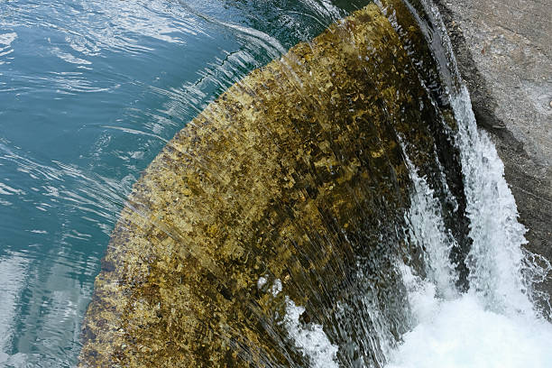 istock Water Flowing over a Dam, Close up. 2219150015