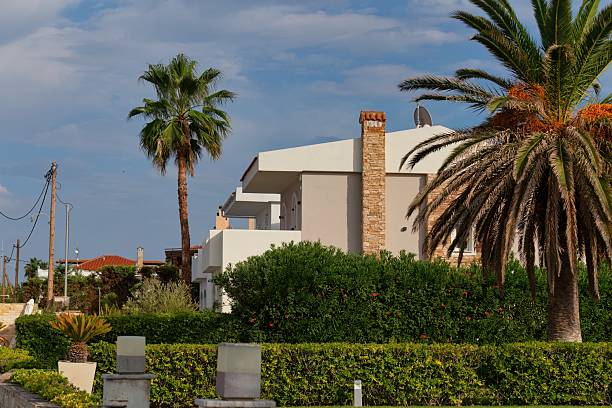 istock A building is shown from behind a garden with palm trees 2219151239