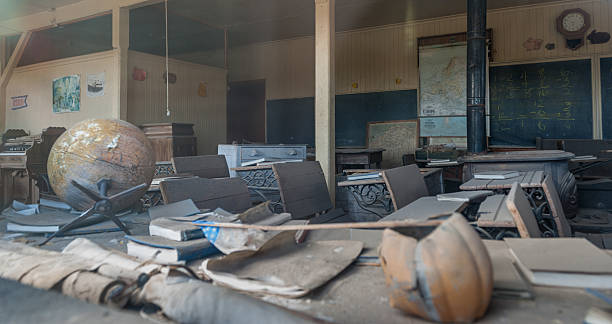 Interior of home with antiques in Bodie State Historic Park,