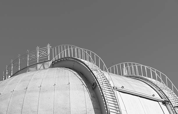 istock Round dome roof with safety stairs 2219158847