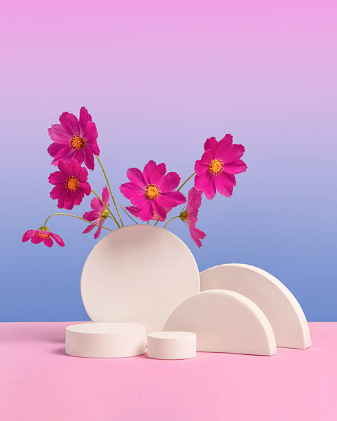 istock White podium and flowers 2219161532