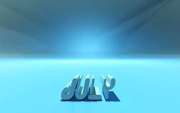 istock Hello July luxury 3d render illustration minimal design concept 2219162058