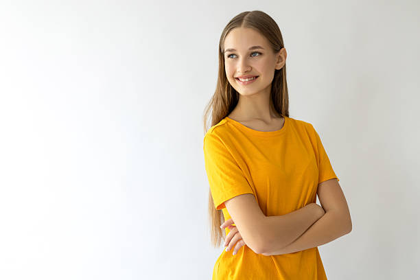 istock Young happy female smiling positively 2219163111
