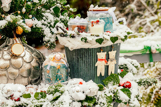 Flower arrangement in the garden