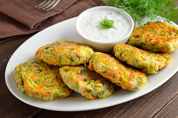 istock Diet vegetable cutlet from zucchini, carrot, herbs 2219172492