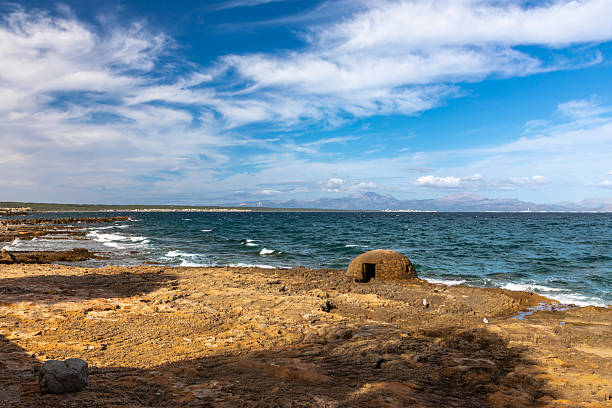 Coast near Colonia de Sant Pere, Bay of Alcudia, Island of Mallorca, Spain