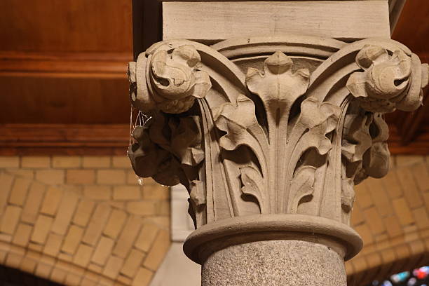 Black and white photography of stone work