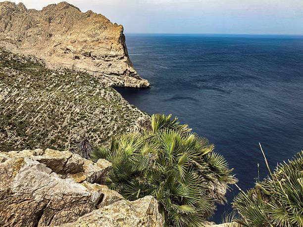 Cliff on the Mediterranean sea at Cala Boquer on the Spanish island of Majorca
