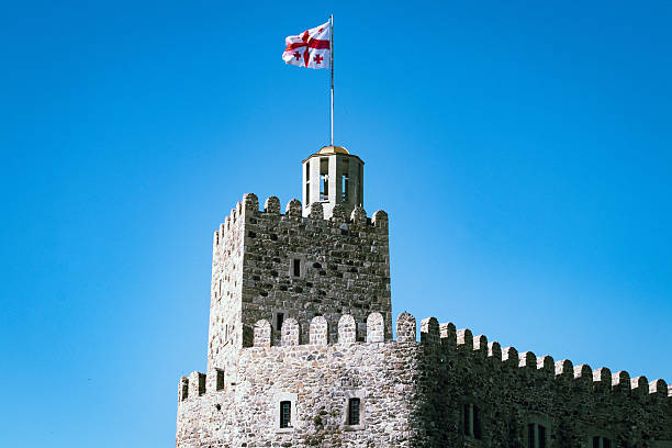 istock Georgian Flag atop Rabati Castle Tower 2219182152