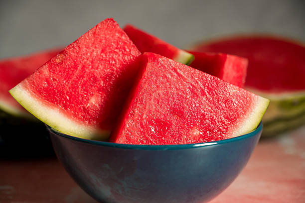 istock Slices of fresh red watermelon fruit. 2219196124