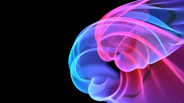 istock Abstract form colorful lines. Big data and network. digital transformation. Copy space. Black background 2219215534
