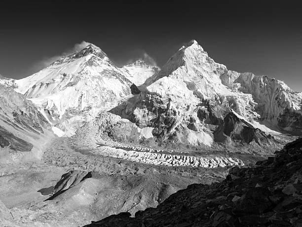 istock mount Everest Lhotse Nuptse black and white colored 2219227678