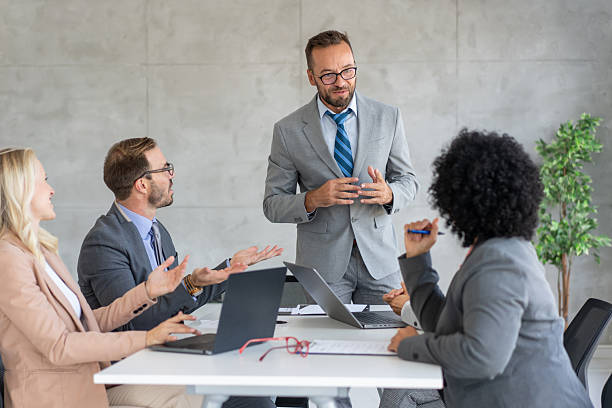 istock Business team participating in a group meeting discussion 2219230613
