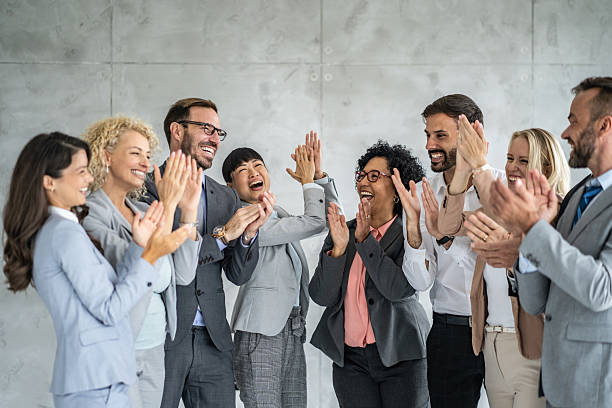 istock Unified Business Group Showcasing Dynamic Team Spirit 2219230631