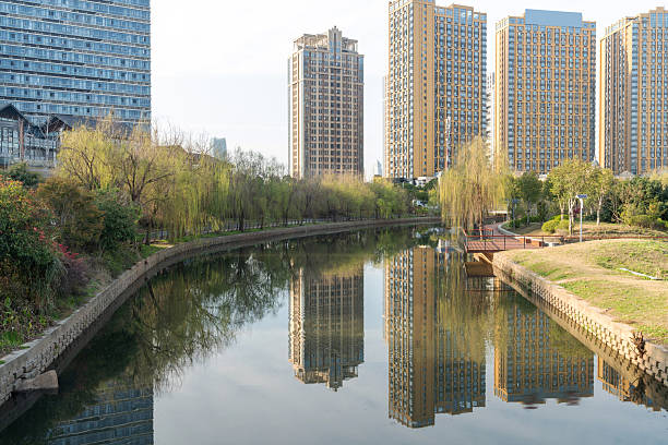 istock Lakeside modern office building in China 2219231087