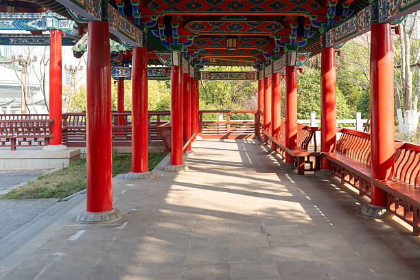 istock Corridor of classical architecture in China 2219232817