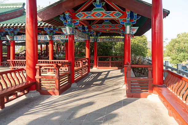 istock Corridor of classical architecture in China 2219232835