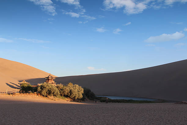 istock Singing Sand Dunes (Mingsha Shan) and Crescent Moon Lake, Dunhuang 2219246263