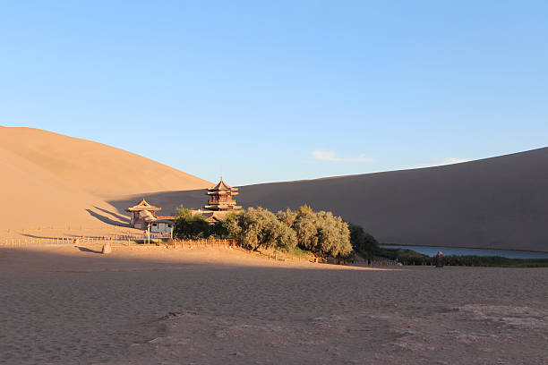 istock Singing Sand Dunes (Mingsha Shan) and Crescent Moon Lake, Dunhuang 2219246280
