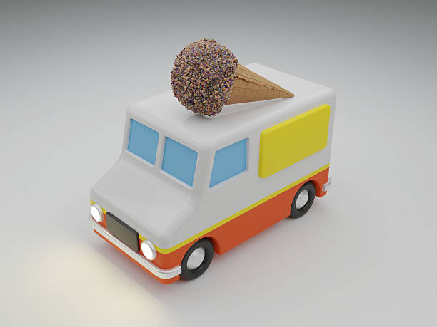 istock Ice cream cone model on the truck 2219247271