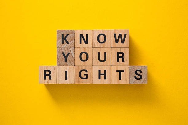 istock Know your rights written on wooden blocks on yellow background 2219248763
