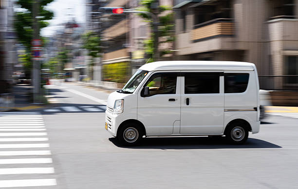 istock Ultra-compact Van Driving  in Tokyo 2219249406