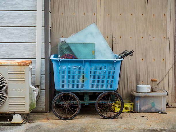 istock Abandoned Handcart with Rusting Wheels in a Quiet Japanese Village 2219251112
