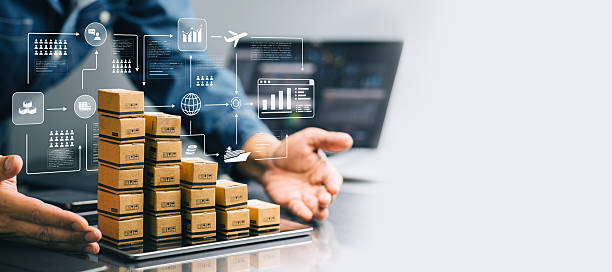 istock Trade industry and product development concepts with customer relationship management.System and enterprise resource planning.CRM system and data analysis. 2219251281