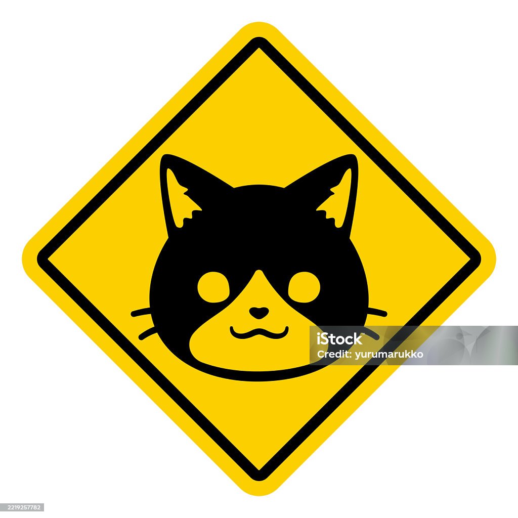 Library Cat Warning Cat Warning Sign Illustration Stock Illustration - Download Image Now ...