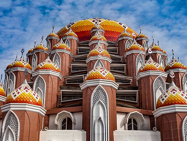 istock Majestic Mosque with Colorful Domes. 2219259022
