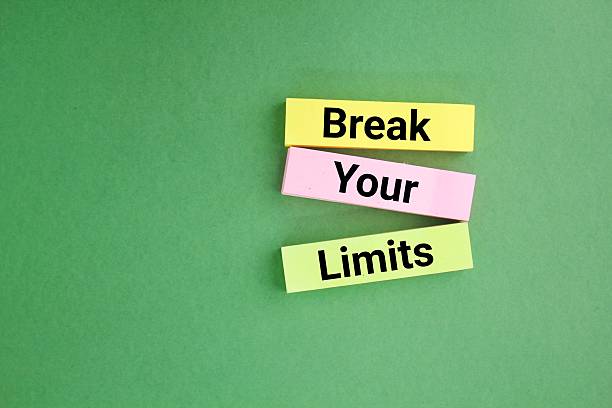istock Inspirational and motivational words or quotes Break your limits. self development or self improvement. encourages individuals to step outside of their comfort zones and push themselves to achieve 2219286630