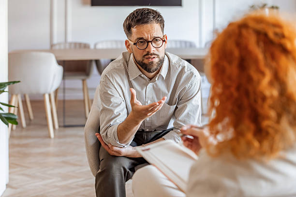 Professional Counseling Session in a Modern Cozy Office Environment