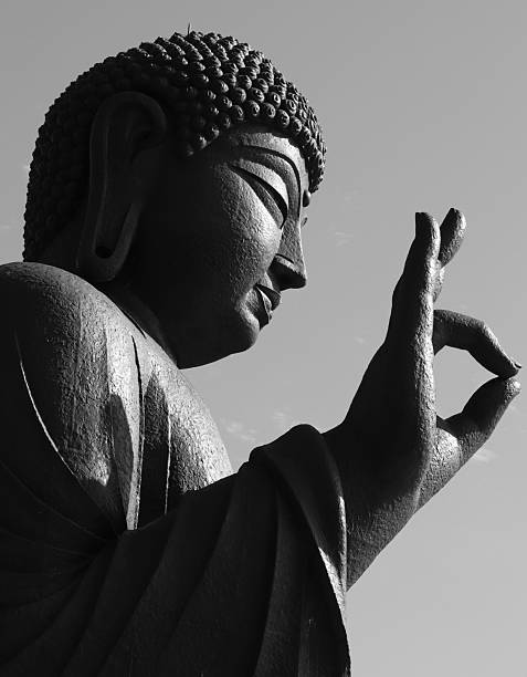 istock Buddha statue close-up with mudra gesture. 2219291465
