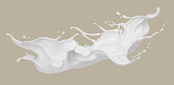 istock Milk splash isolated on background, yogurt or milk cream 3d illustration. 2219291540