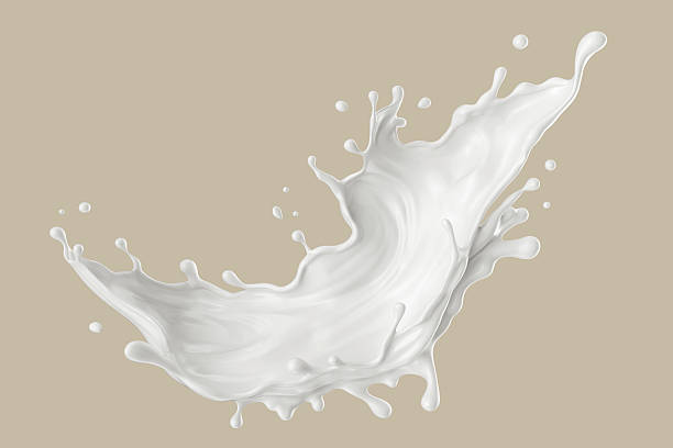 istock Milk splash isolated on background, yogurt or milk cream 3d illustration. 2219291652