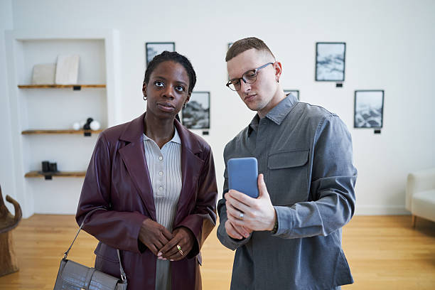 istock Taking Selfie in Modern Art Gallery 2219291767