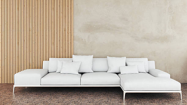 istock Large luxury modern bright interiors Living room mockup illustration 3D rendering image 2219292560