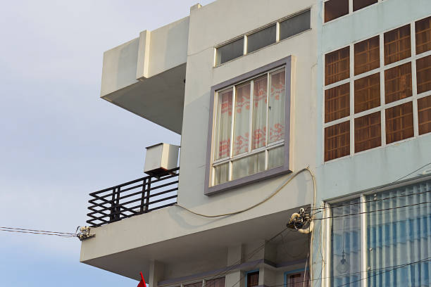 istock Modern Asian Architecture Balcony View Exterior Building Design Urban Scene 2219293864