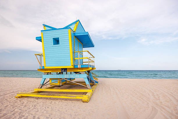 istock Colorful lifeguard tower on Miami Beach 2219302083