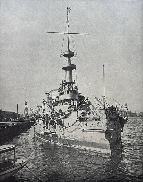 istock Antique illustration - War with Spain - War of 1898 - battleship Massachusetts 2219310533