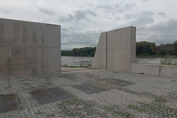 istock River Danube Flood Protection Wall, Austria 2219313612