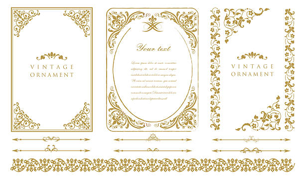 Vintage ornaments vector, borders and frames. Wedding and restaurant menu