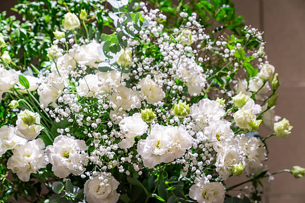 istock Beautifully decorated white flowers photo 2219316187