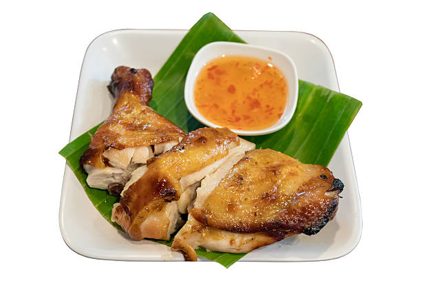 istock Grilled Chicken with Dipping Sauce with clipping path 2219331648