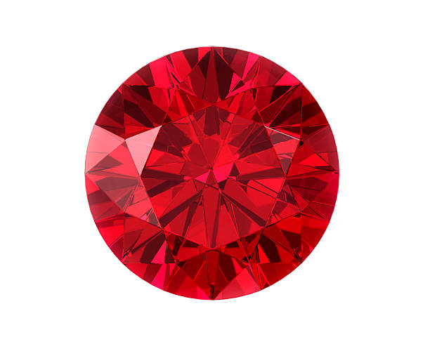 istock Red dazzling diamond with high quality on a white background 2219332663